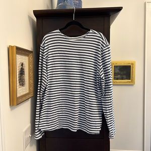 J. Peterman Boat Neck Striped Top